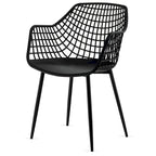 Set of 4 Modern Plastic Shell Dining Chairs with Metal Legs by Costway - image 23