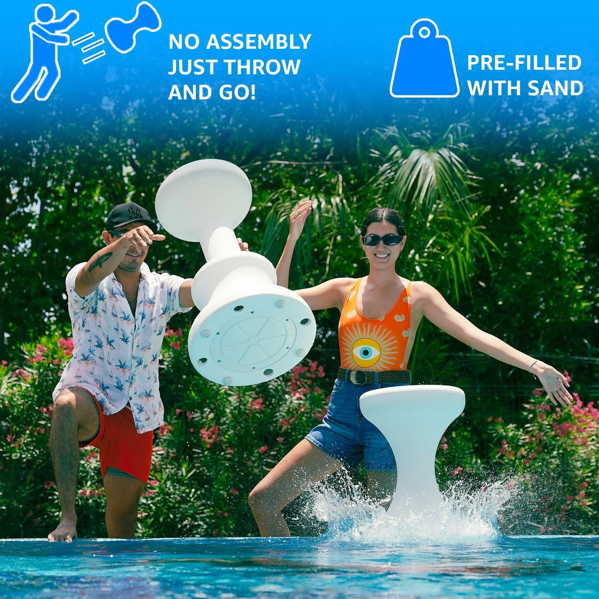 Dunn - Rite Products Made in USA Submersible Swim up Pool Stools for Underwater Use, Bar Stool for Inside Pool and - image 5
