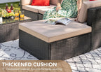 Devoko 5 Pieces Patio Furniture Sets All Weather Outdoor Sectional Patio Sofa Manual Weaving Wicker Rattan Patio Seating Sofas with Cushion and Glass Table(Beige) - image 10
