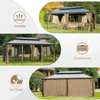 Calaro 19.5 Ft. W x 11 Ft. D Galvanized Steel Patio Gazebo - image 6