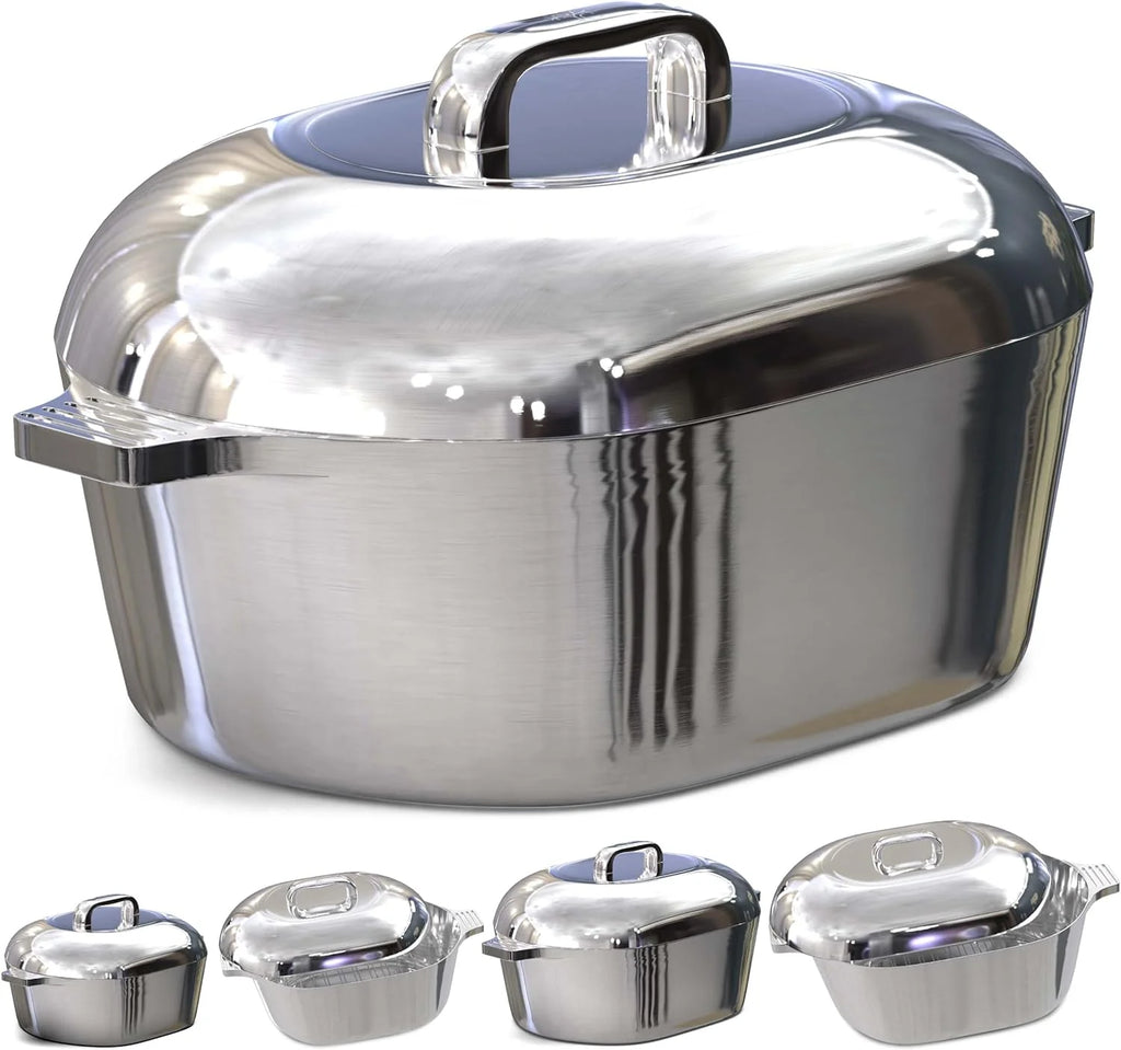 Cast Aluminum Dutch Oven - 8 Quart - Oval Dutch Oven Pot with Lid for Families and Parties - Lightweight Cajun Cookware with Ideal Heat Distribution - Oval Roaster Pan with Lid (13 Inch) - image 23
