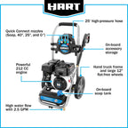 HART 3100 PSI 2.5 GPM 212cc 4-Cycle OHV Gas Powered Cold Water Pressure Washer - image 4