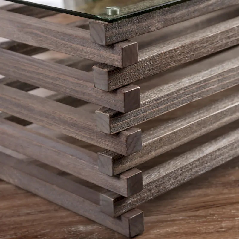 Lown 48-Inch Contemporary Grey Solid Wood Coffee Table by Furniture of America - image 3