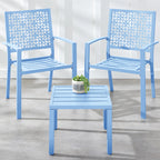 Best Choice Products 3-Piece Stackable Steel Outdoor Conversation Bistro Set, Patio Chat Furniture w/ 2 Chairs, Table- Black - image 30