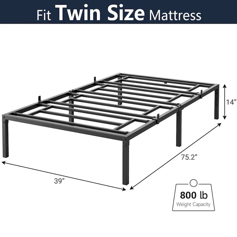 Sturdy Metal Platform Bed Frame - No Box Spring Required - image 11
