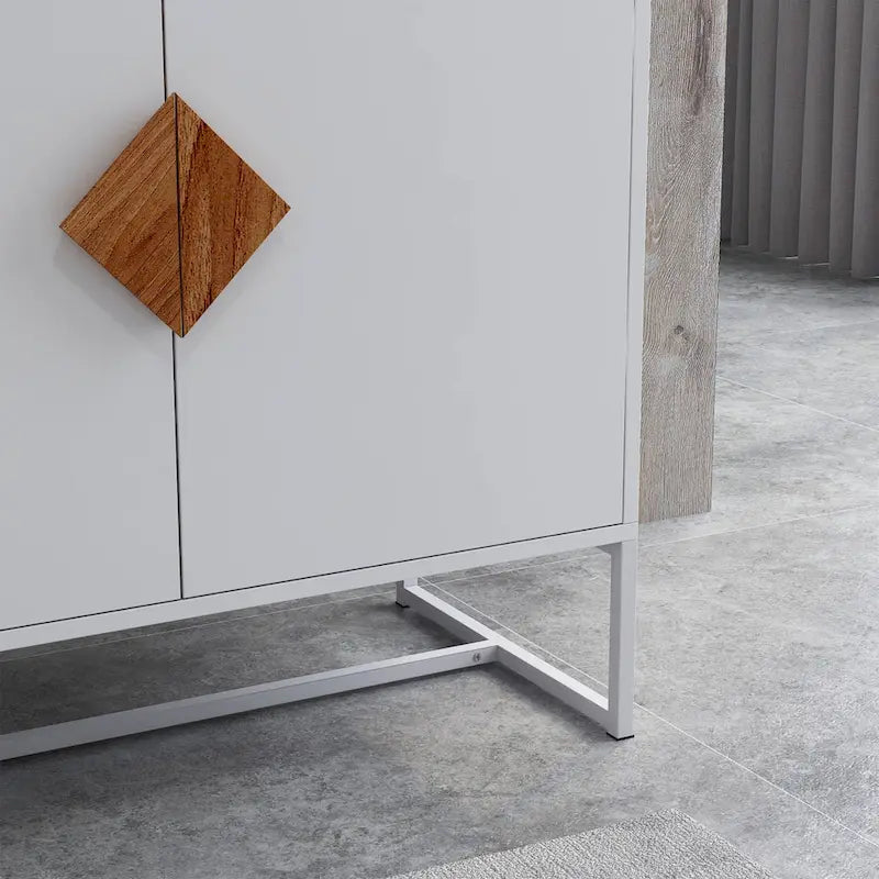 CUSchoice Solid Wood Square Handle 2-Door Sideboard - image 6