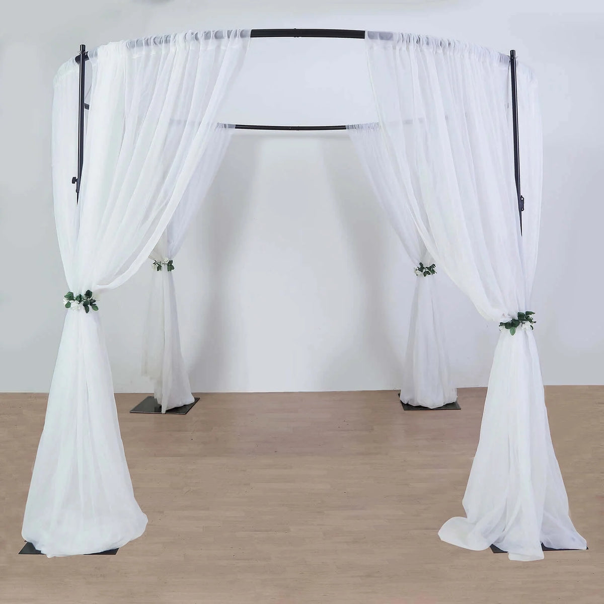 Efavormart 10ft / 4 Post Gold Metal DIY Photography Backdrop Stand, Wedding Arch Canopy Tent - image 20