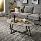 iNSPIRE Q Modern Jurmala Glossy Sintered Stone Tables with Grey Metal Base - image 2