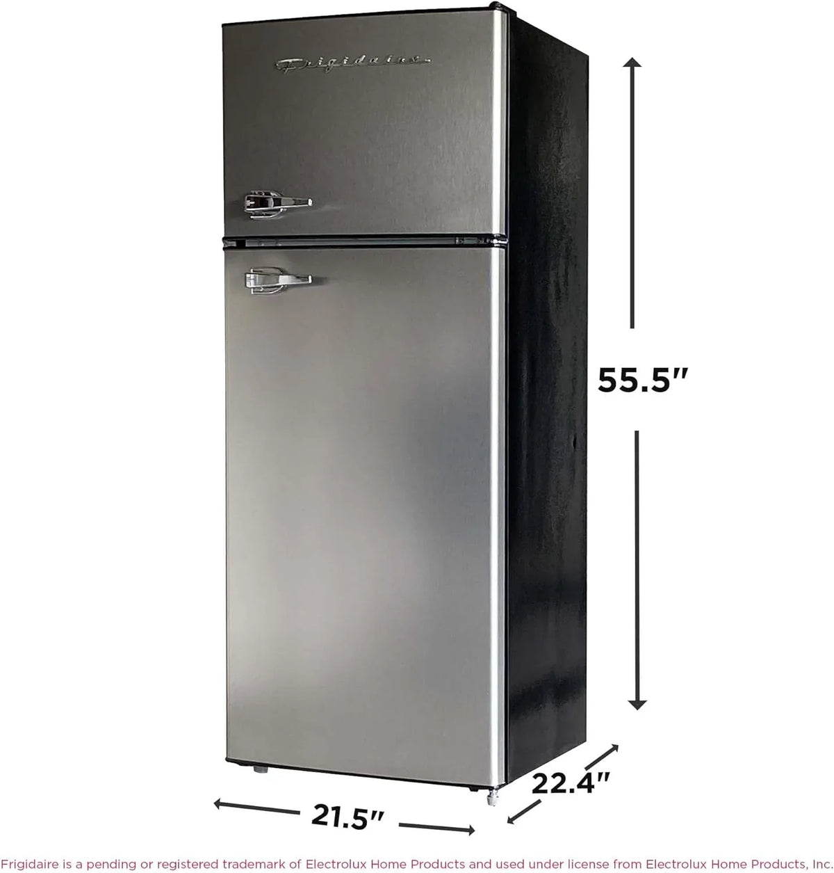 Frigidaire 2 Door Apartment Size Refrigerator Freezer Combo 7.5 cu ft Platinum Series Stainless - image 3