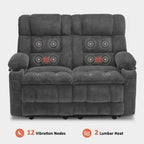 MCombo Power Loveseat Recliner, Electric Reclining Loveseat Sofa with Heat and Vibration, Cupholders, USB Charge Ports RS6314 - image 19