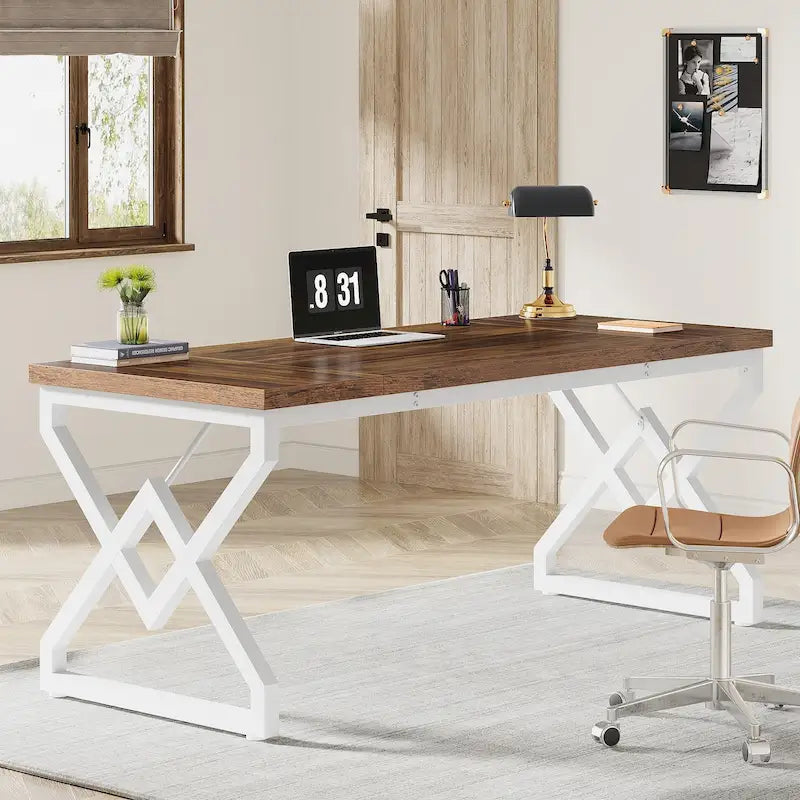 63-Inch Spacious Executive Desk for Home Office Use - image 6