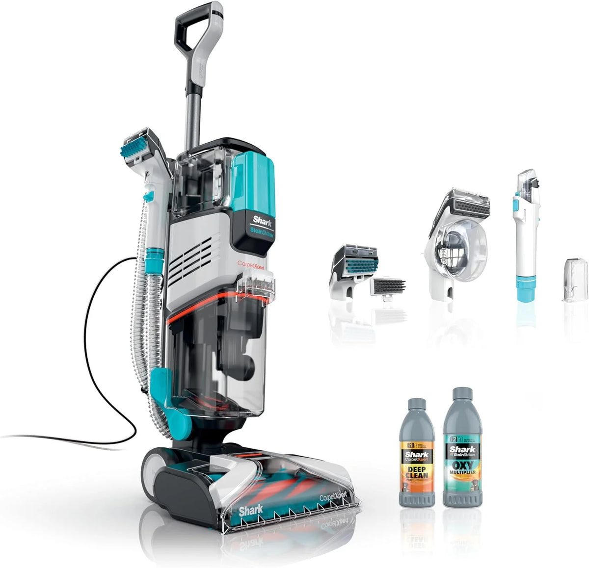 Shark CarpetXpert EX201 Carpet Cleaner, Cyan – Deep Cleaning with StainStriker, Perfect for Pets, Includes Spot & Stain Remover Tools - image 1