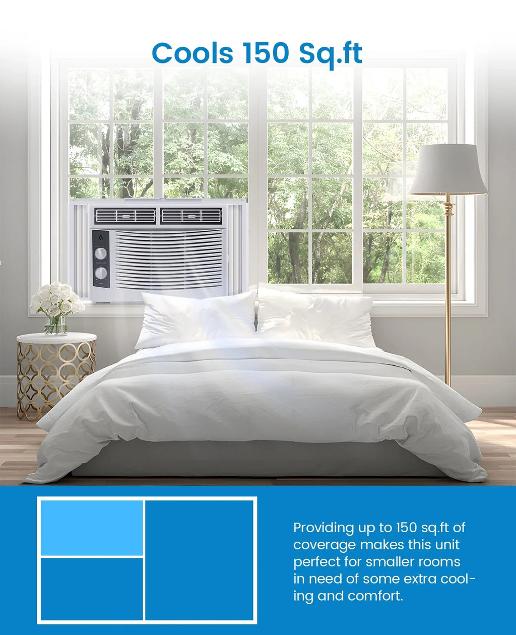 Garvee 5000 BTU Window Air Conditioner, Fast Cooling for Rooms up to 150 Sq. Ft, Window Ac Unit with 7 Level - image 9