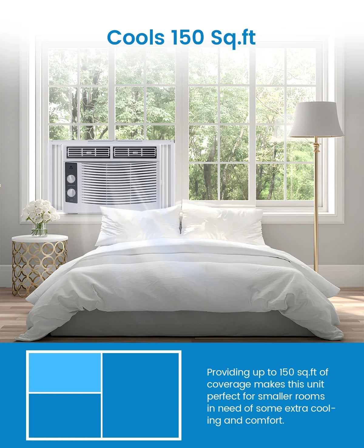 Garvee 5000 BTU Window Air Conditioner, Fast Cooling for Rooms up to 150 Sq. Ft, Window Ac Unit with 7 Level - image 9