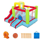 Up, In and Over Wonder Hoops 10' Inflatable Bounce House Park with Basketball and Slide. 126 - image 3