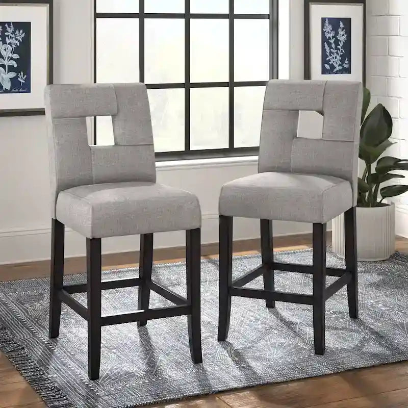 Brda Keyhole Counter Height High Back Stools - Set of 2 - image 3