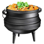 Bruntmor Pre - Seasoned Cast Iron Cauldron - Bruntmor African Potjie Pot with Lid - 3 Legs for Even Heat Distribution - Camping Dutch Oven Cookware for Over - the - Fire Cooking - 10 Quarts, X - Large - image 6