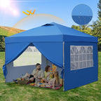 GDY 10x10 Pop Up Canopy Tent, Outdoor Canopy Tent, Patio Tent,Commercial Instant Gazebos,4 Sidewalls, Portable Shelter Canopies, with 4 sandbags, Blue. - image 2