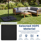 Tangkula 4 Piece 164 Lbs Umbrella Base for Patio - image 3