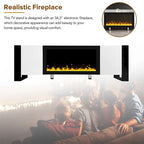 Contemporary TV Stand with Electric Fireplace - Fits TVs Up to 78 Inches - image 11