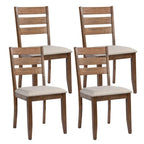 Set of 4 Slat Back Wooden Dining Chairs - image 11