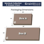 Montauk Solid Wood Chest with 5 Drawers by Grain Wood Furniture - image 5