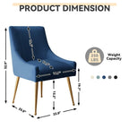 SEYNAR Set of 4 Modern Glam Boucle Velvet Dining or Vanity Chairs with Rear Handle - image 32