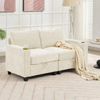 Versatile Chenille Storage Loveseat Sofa - image 1