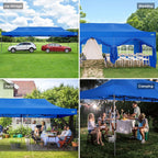 COBIZI 10x20 Heavy Duty Pop up Canopy Tent with 6 sidewalls Easy Up Commercial Outdoor Canopy Wedding Party Tents for Parties All Season Wind & Waterproof Gazebo with Roller Bag,Black(Frame Thickened) - image 95