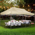 COBIZI 10x20 Heavy Duty Pop up Canopy Tent with 6 sidewalls Easy Up Commercial Outdoor Canopy Wedding Party Tents for Parties All Season Wind & Waterproof Gazebo with Roller Bag,Black(Frame Thickened) - image 224