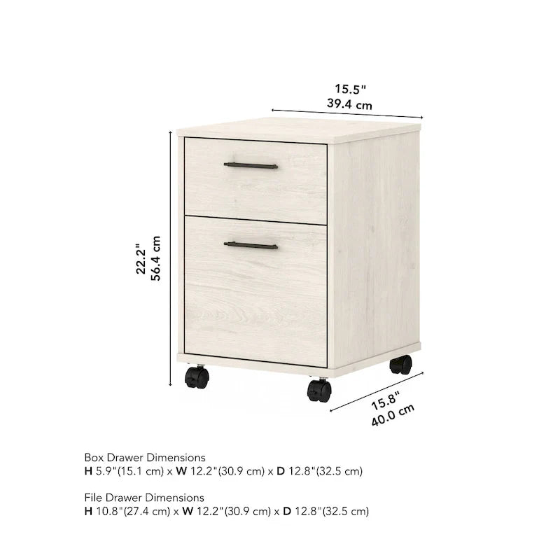 Bush Furniture Key West Mobile File Cabinet with 2 Drawers - image 15