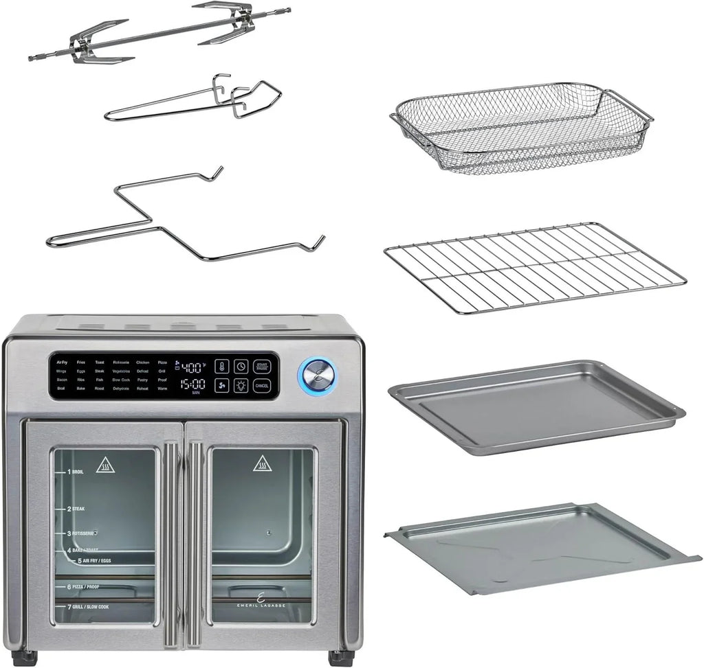 Emeril Lagasse Extra Large French Door Air Fryer Toaster Oven Combo, 24 Cooking Functions - image 6