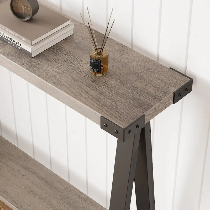 2-Tier Entryway Sofa Table with Storage Shelf - image 5