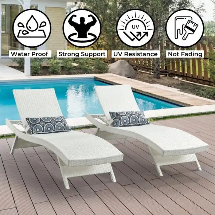 All Weather Wicker Chaise Lounge - Set of 2 - image 27