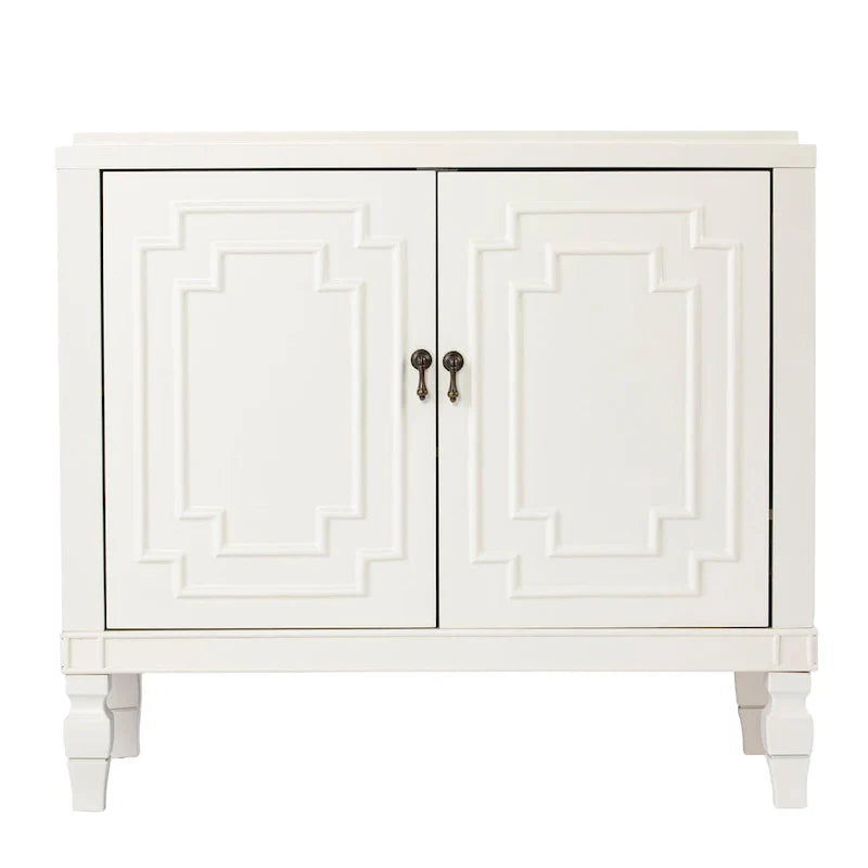 SEI Furniture Taborley Antique White Double-Door Accent Cabinet" can be rewritten as:"SEI Furniture Taborley Antique White Double-Door Accent Storage Cabinet - image 5