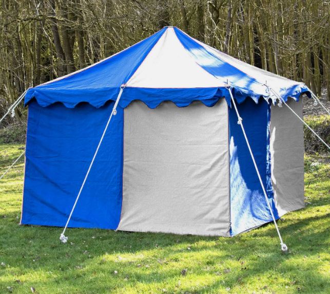 WEEKEND SALE Camping Tent Medieval Knight Harold square Blue- White Water proof Tent 3x3 M - image 2