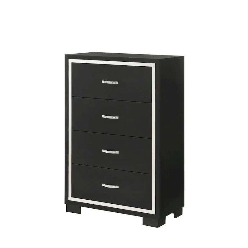 Pedro 6-Piece Black Velvet Upholstered Bedroom Collection - image 12
