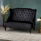Christopher Knight Home Leora Contemporary Glam Tufted Velvet Wingback Loveseat - image 33