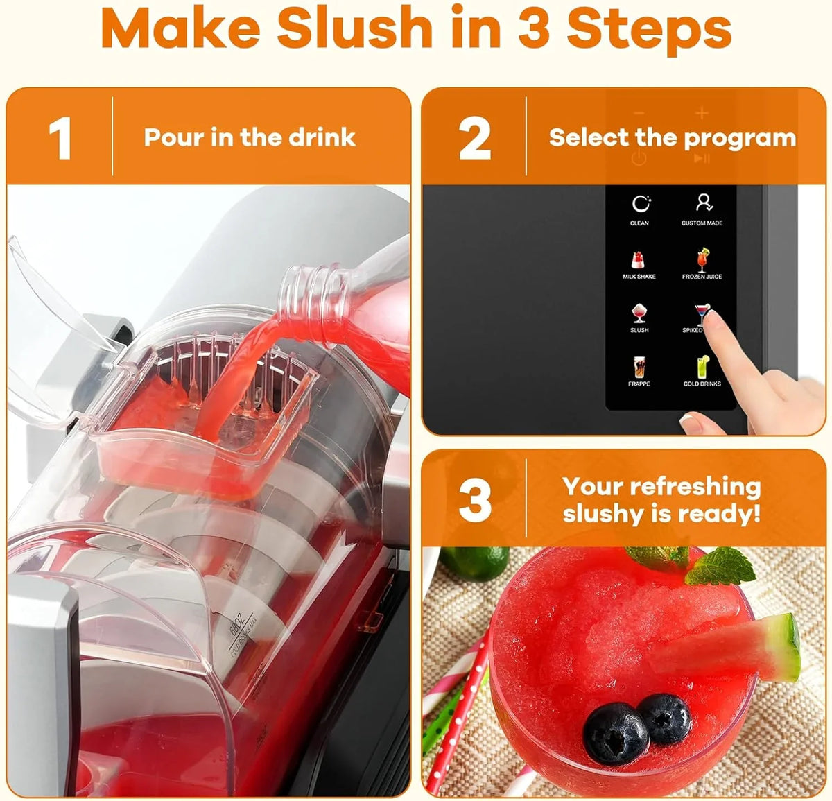 Ninja SLUSHi with RapidChill Technology, 88 oz. Frozen Drink & Slushie Machine, 5 Preset Programs, Margaritas, Frappés, and More - image 8