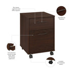 Bush Furniture Key West Mobile File Cabinet with 2 Drawers - image 50