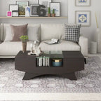 Angelic Contemporary Storage Coffee Table with Glass Insert by Furniture of America - image 21