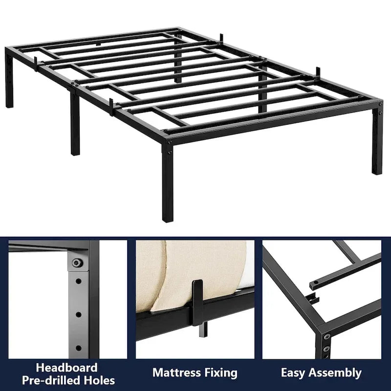 Sturdy Metal Platform Bed Frame - No Box Spring Required - image 16