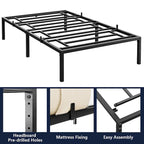 Sturdy Metal Platform Bed Frame - No Box Spring Required - image 16