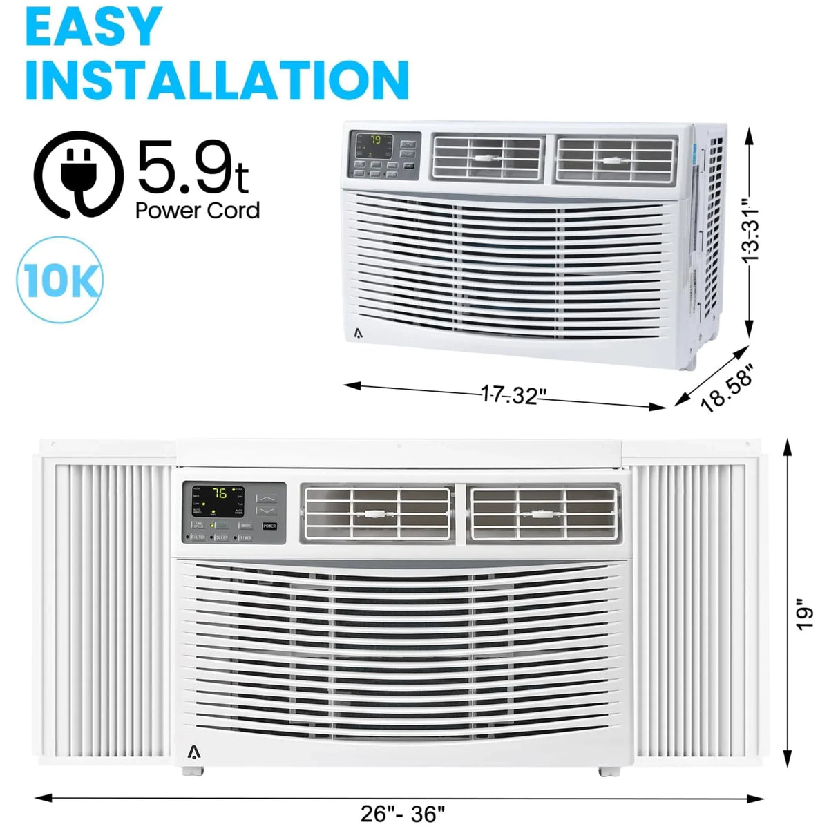 Garvee 5000 BTU Window Air Conditioner, Fast Cooling for Rooms up to 150 Sq. Ft, Window Ac Unit with 7 Level - image 25