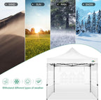 COBIZI 10x20 Heavy Duty Pop up Canopy Tent with 6 sidewalls Easy Up Commercial Outdoor Canopy Wedding Party Tents for Parties All Season Wind & Waterproof Gazebo with Roller Bag,Black(Frame Thickened) - image 122