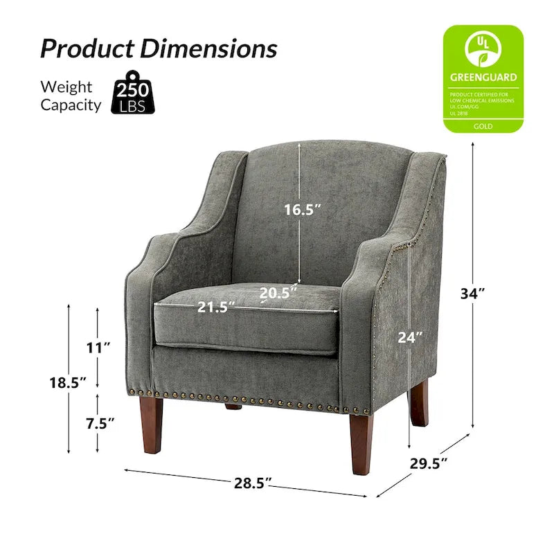 Set of 2 Lucretius Armchairs with Nailhead Trim by HULALA HOME - image 27