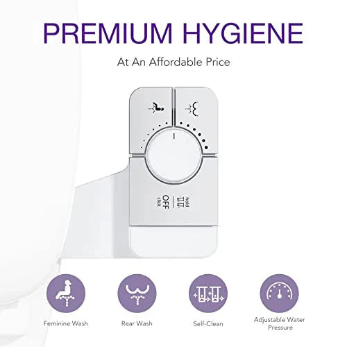 Veken Bidet Attachment for Toilet - Ultra-Slim Self Cleaning Fresh Cold Water Sprayer Bidets - image 3