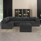 Thomasville Tisdale Fabric Sectional with Storage Ottoman - image 1
