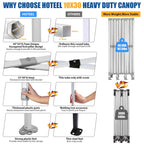 Hoteel 10x15 Heavy Duty Canopy Tent with 4 Sidewalls,Pop up Canopy for Parties Wedding,Commercial Easy up Gazebo with Roller Bag,UV 50+ &,Black - image 49