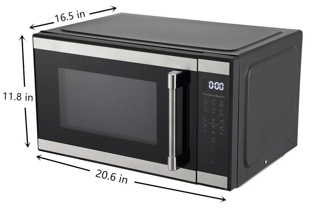 Hamilton Beach 1.1 Cu. Ft. Microwave Oven, Countertop, Black and Stainless Steel - image 2
